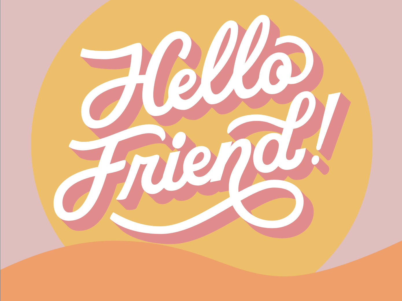 Hello Friend Residential Mural — Ecker Design Company